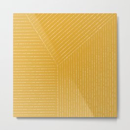 Lines (Mustard Yellow) Metal Print | Boho, Curated, Abstract, Summersunhomeart, Lineart, Minimalist, Christmas, Pattern, Geometric, Minimal 