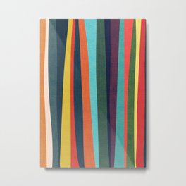 Mid-century zebra Metal Print | Curated, Vintage, Architecture, Mid Century, Rainbow, Modern, Line, Colorful, Stripes, Geometric 