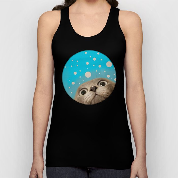 "Fun Kitty and Polka dots" Unisex Tank Top "Fun Kitty and Polka dots" Unisex Tank Top