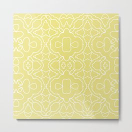 Bright Yellow Tile  Pattern Metal Print | Summer, Yellow, Minimalistdesign, Simplisticdesign, Nomadtribalpattern, Contemporary, Tilepattern, Modern, Spring, Yellowcolorpalette 