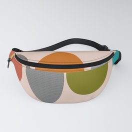 Mid-Century Modern Ovals Abstract Fanny Pack