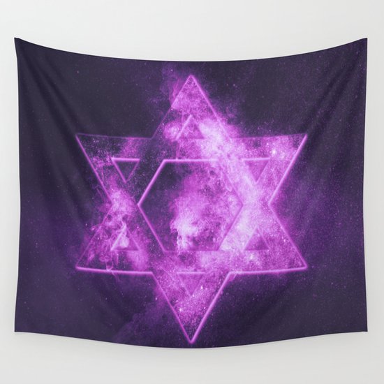 Magen David Symbol Star Of David Abstract Night Sky Background Wall Tapestry By Allexxandarx Society6