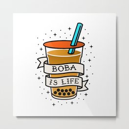 Boba Tea Ranking List Metal Print | Color, Drink, Bobatea, Cup, Coffee, Cute, Boba, Bubble Tea, Pattern, Cappucino 