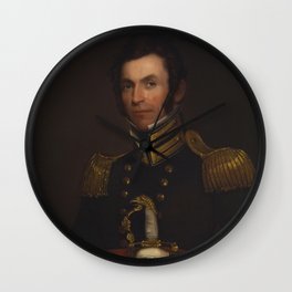 Alfred Jacob Miller - Portrait of Colonel Alexander Smith (1790-1858) Wall Clock | Painting, Vintage, Wallart, Poster, Artprint, Illustration, Old, Decor 