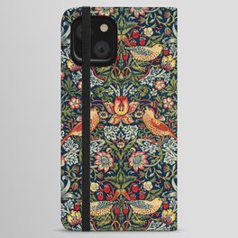 Strawberry Thief by William Morris 1883 Antique Vintage Pattern CC0 Spring Summer iPhone Wallet Case