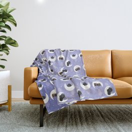 Moon Cats Pattern Throw Blanket