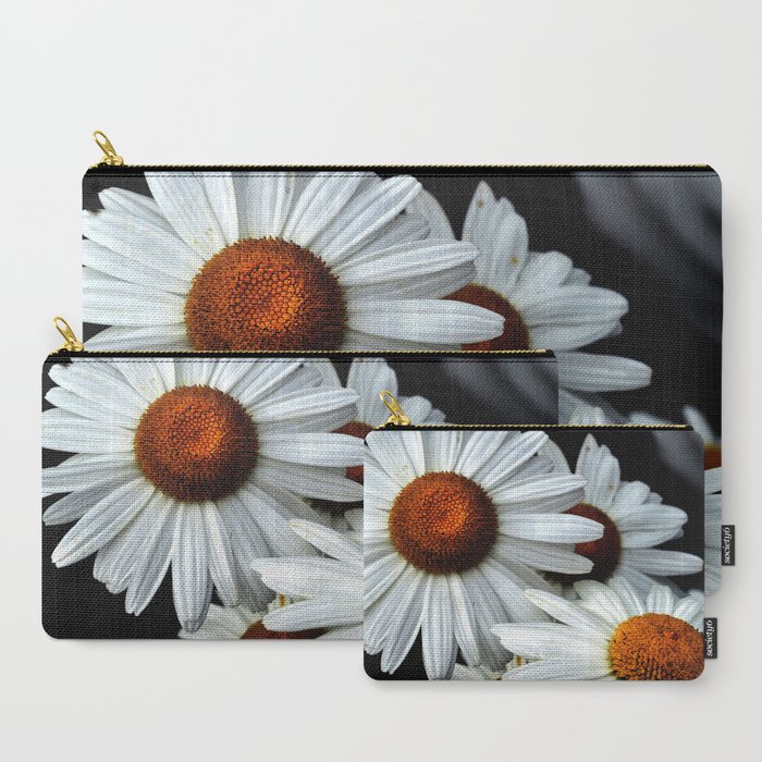 Daisies close-up Carry-All Pouch by ARTbyJWP | Society6
