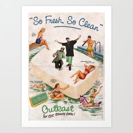 So fresh so clean Kunstdrucke | Retro, Graphicdesign, Curated, Ad, Vintage, 50S 