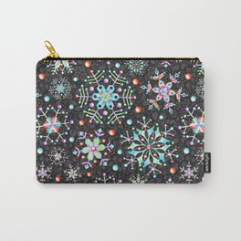 Snowflake Filigree Carry-All Pouch | Snowflakes, Funsnowflakes, Cosy, Patriciasheadesigns, Rainbowsnowflakes, Winter, Rainbow, Hygge, Giftgiving, Holidays 