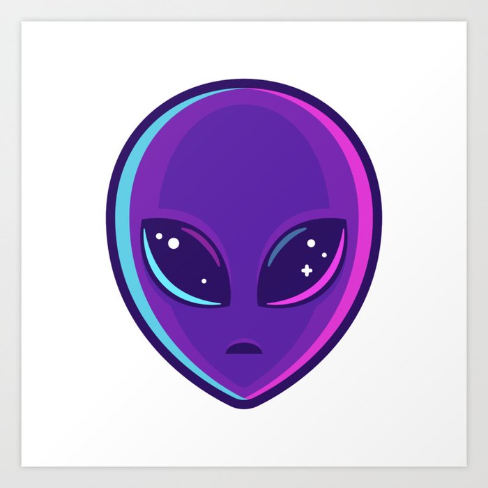 Alien face Art Print by Irmirx | Society6