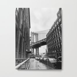Classic DUMBO view Metal Print | Hdr, Black And White, Manhattanbridge, Photo, Architecture, Manhattan, Steet, Classic, Dumbo, Brooklyn 