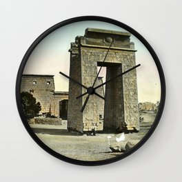 Karnak. Gate and Pylon Wall Clock | Photo, Landscape, Architecture, Vintage 
