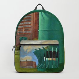 Ventilation Shafts Backpack | Oil, Industrial, Painting, Cityskape, Urban 