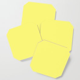 From The Crayon Box Laser Lemon Yellow - Bright Yellow Solid Color / Accent Shade / Hue / All One Coaster