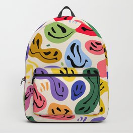 Melted Happiness Colores Backpack | Colorful, Hippie, Happy, Pride, Scandinavian, Meltedhappiness, Smile, Y2K, Meltingsmile, Groovy 