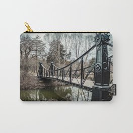 Victorian Bridge in Winter Carry-All Pouch | Digital, Mirrorless, Victorian, Trees, Spring, Photo, Winter, America, Oldtime, Natural 