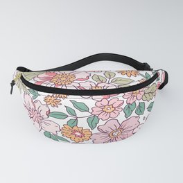 Floral pattern. Liberty style. Vintage flowers. Fanny Pack