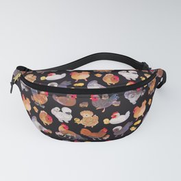 Chicken and Chick - dark Fanny Pack