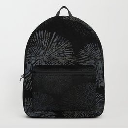 Black Shibori Sea Urchin Burst Pattern Backpack | Dark, Black, Japanese, Print, Shibori, Seaurchin, Pattern, Tie Dyed, Formen, Burst 