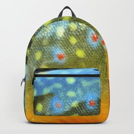 Brook Trout Skin Fly Fishing Backpack | Ruidoso, Flyfishing, Montana, Fish, Cutthroat, Trout, Graphicdesign, Colorado, Ross, Rod 