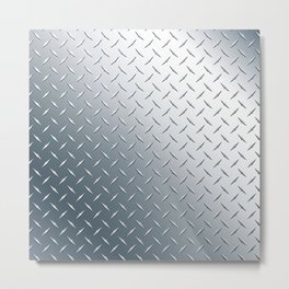 Diamond Plate Metal Pattern Metal Print | Shape, Diagonal, Diamondplate, Shinymetal, Industrial, Metal, Heavy, Non Skid, Plate, Background 