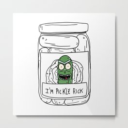 Pickle Rick Metal Print | Pickle, Jar, Drawing, Illustration, Giftidea, Adultswim, Tv, Quote, Minimal, Cool 