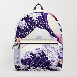 The Great wave Purple fuchsia Backpack | Fuchsia, Thegreatwave, Digital Manipulation, Japan, Digital, Hiroshige, Painting, Antique, Nature, Oceanwallart 