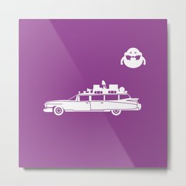 Ecto-1 Ghostbusters car Metal Print | Digital, Ghostbusters, Ecto 1, Cadillacmiller Meteor, Graphicdesign 
