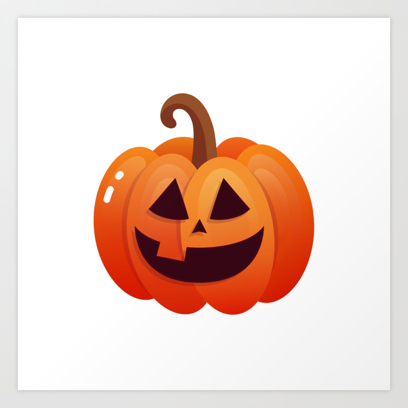 Wallpaper Halloween Pumpkin Cartoon Emoji Face Art Print By Shatilova Society6 For Free