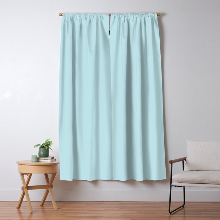 Annas Dream Solid Soft Powder Blue Blackout Curtain By Sharonmau Annas Dream Solid Soft Powder Blue