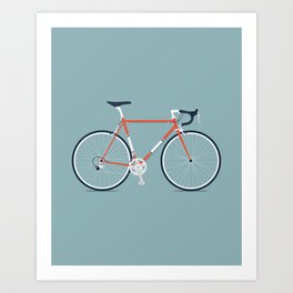 My Bike Red Art Print