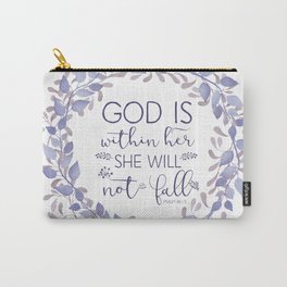Christian Bible Verse Quote - Psalm 46-5 Carry-All Pouch | Watercolor, Verses, Verse, Bible, Quotes, Christian, Grace, Watercolors, Inspirational, God 