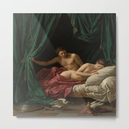Louis-Jean-Francois Lagrenee's Mars and Venus Allegory of Peace Metal Print | Famous, Vintage, Museum, Curated, Artist, Masterpiece, Artwork, Classic, Beautiful, Painting 