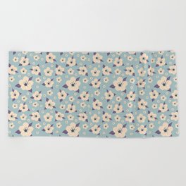 Blue Blossom Beach Towel