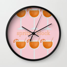 Spritz o’clock pink cocktail  Wall Clock | Cocktail, Funny, Fruit, Lemon, Quirkyquotes, Cute, Bar, Orange, Aperol, Aperitif 