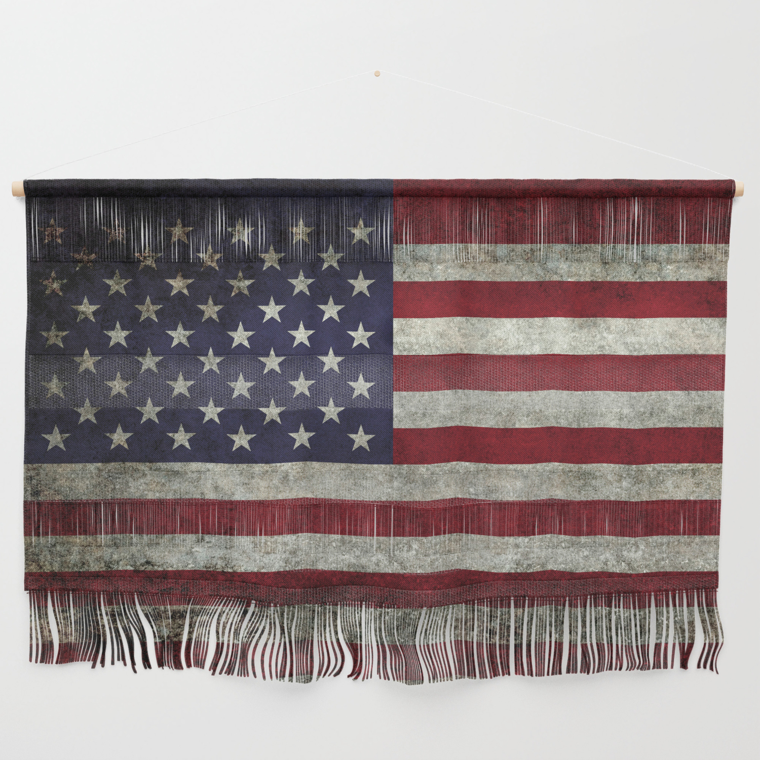 American Flag Old Glory In Dark Worn Grunge Wall Hanging By Brucestanfield Society6