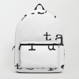 I don't talk to people Backpack | Introvert, Typewriter, Typewriterfont, Minimalist, Typography, Graphicdesign 