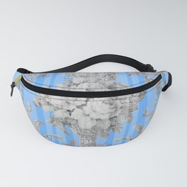 Floral Classic Turquoise Blue Romantic, art by Miguel Matos Official  Fanny Pack