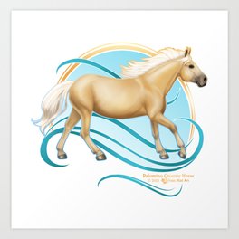 Palomino Quarter Horse Art Print