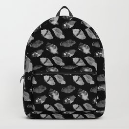 Sea Shells - Black Backpack | Watercolor, Grey, Artistic, Black, Pattern, Black And White, Curated, Ocean, Seashell, Ink 