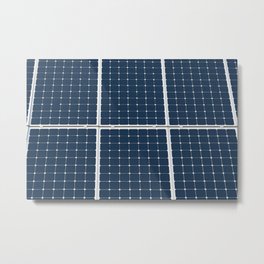 Image Of A Solar Power Panel. Free Clean Energy For Everyone Metal Print | Electricity, Color, Clean, Panel, Battery, Blue, Cell, Energy, Digital, Electrical 