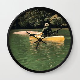 Kayak Fishing Wall Clock | Nature, Kayak, Digital, River, Outdoors, Lake, Kayakfishing, Fishing, Westcoastcampfires, Kayaking 