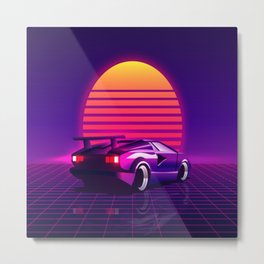80's sunset Metal Print | 90Skid, Graphicdesign, 90S, 90Scartoons, 80S, Videogames, Comicbooks, 80Skid, Radical, Awesome 