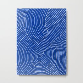 Strokes 01: Chathams Blue Edition  Metal Print | Graphicdesign, Modern, Curated, Abstract, Boho, Japanese, Ocean, Scandinavian, Minimal, Hand Drawn 