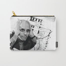 Michel Foucault Carry-All Pouch | Digital, Abstract, Graphicdesign, Panopticon, Philosophy, Post Structuralism, Lowpoly, Foucault, Michelfoucault 