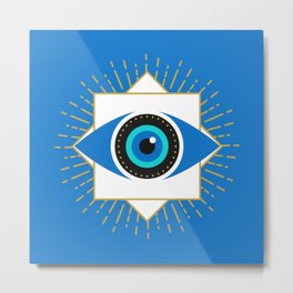 The Evil Eye Blue Metal Print | Graphicdesign, Portugal, Mediterranean, Greece, Talisman, Evileye, Amulet, Meditation, Nazar, Asian 