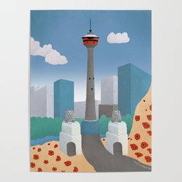 Calgary Tower & Lions Gate Bridge Poster