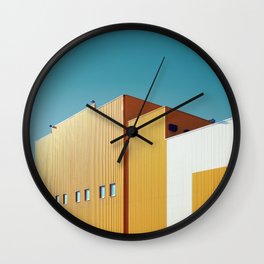 Architecture minimal #1 Wall Clock | Photo, Juicy, Yellow, Architecture, Hypermarket, Big, Mall, Color, Form, Minimalism 