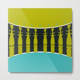 African Trees Metal Print | Digital, Nature, Abstract, Aquamarinegreen, Tree, Greenteal, Pillars, Standingtogether, Graphicdesign, Pattern 