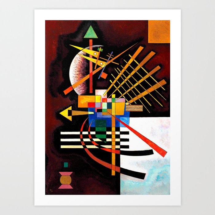 Wassily Kandinsky Above And Left Abstract Art Art Print By